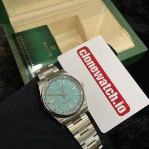 Replica Rolex Tiffany Oyster Perpetual 41mm Turquoise Blue dial Clone Copy