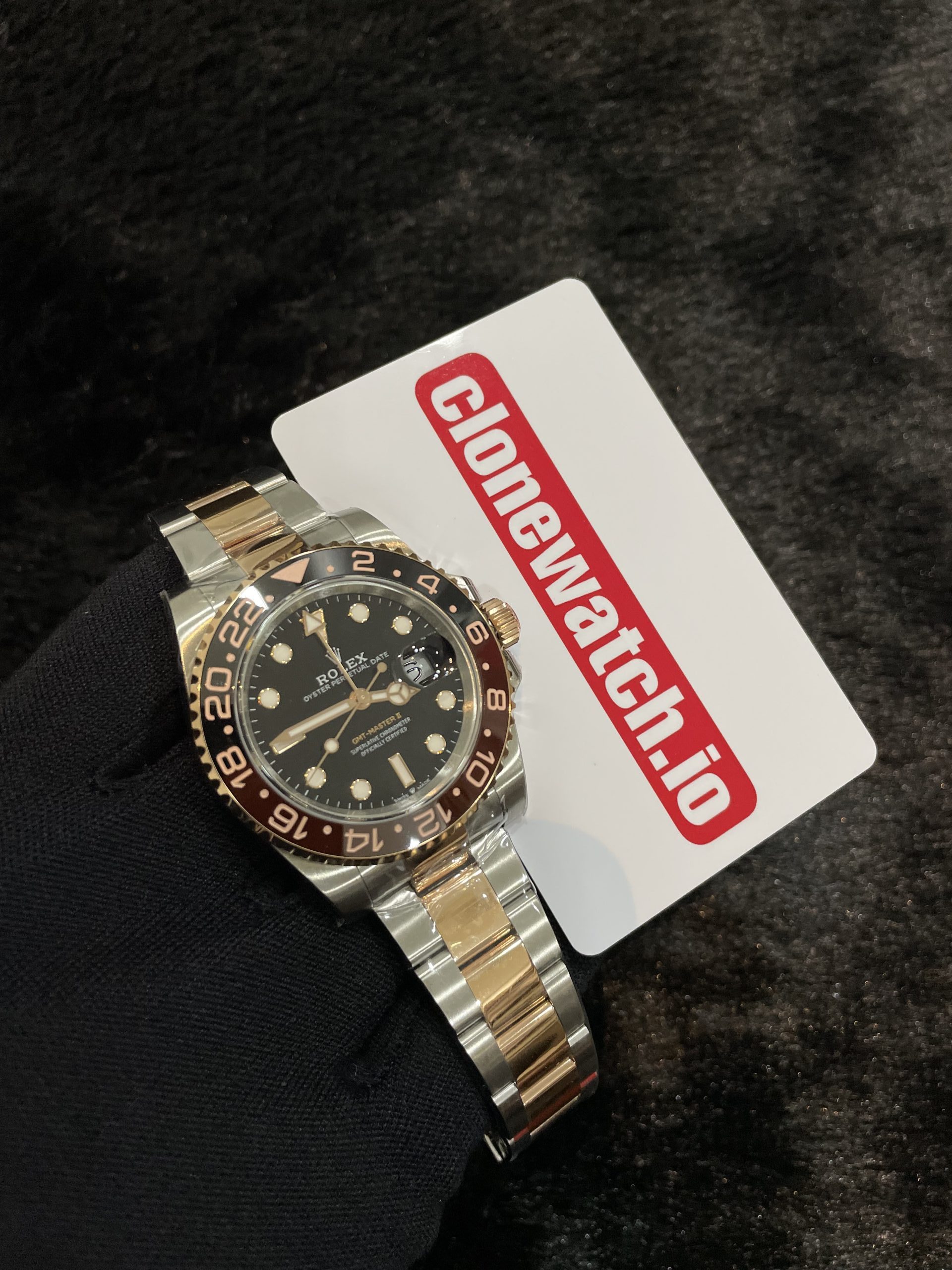 Super Clone Rolex GMT Master II Bi-Metal Rootbeer Ref126715