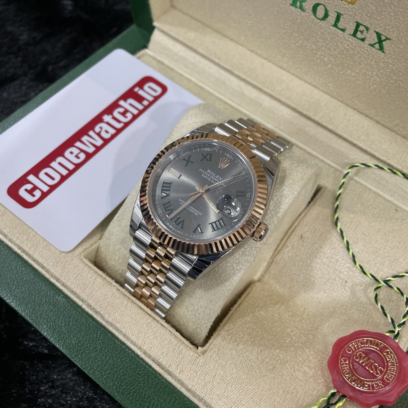 datejust wimbledon rose gold