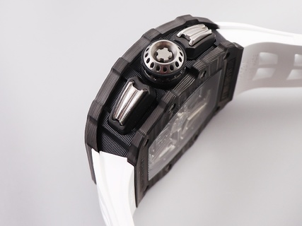 Richard Mille RM11-03 White Strap Black Forged NTPT Carbon