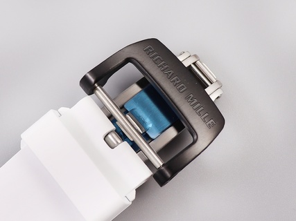 Richard Mille RM11-03 White Strap Black Forged NTPT Carbon