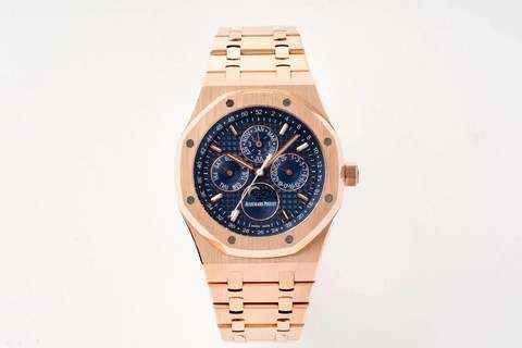 AP Royal Oak perpetual Calendar Rose Gold Blue Dial Clone