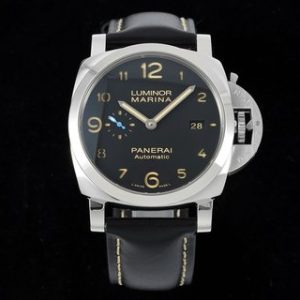 Luminor Panerai Marina PAM1359 Stainless steel Black Leather Strap Swiss movement Watch