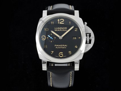 Luminor Panerai Marina PAM1359 Stainless steel Black Leather Strap Swiss movement Watch
