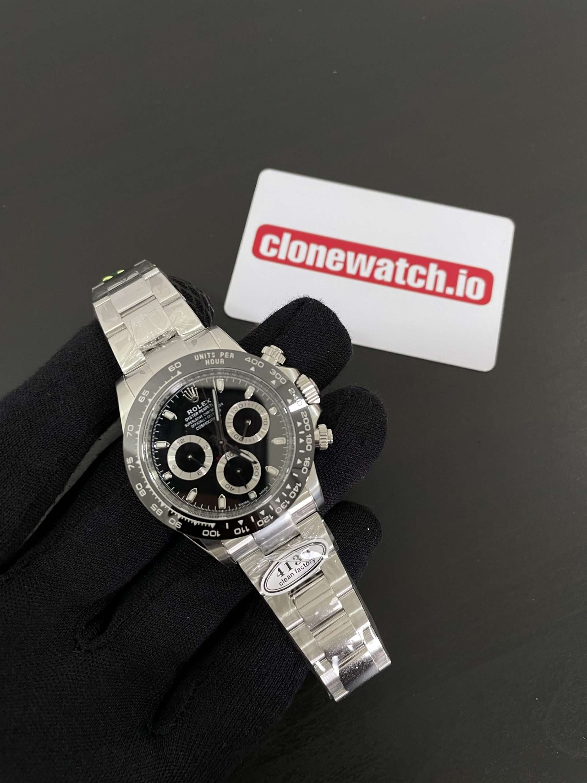 Clean Factory Super Clone Rolex Daytona 116500 Black Dial 4130 Movement