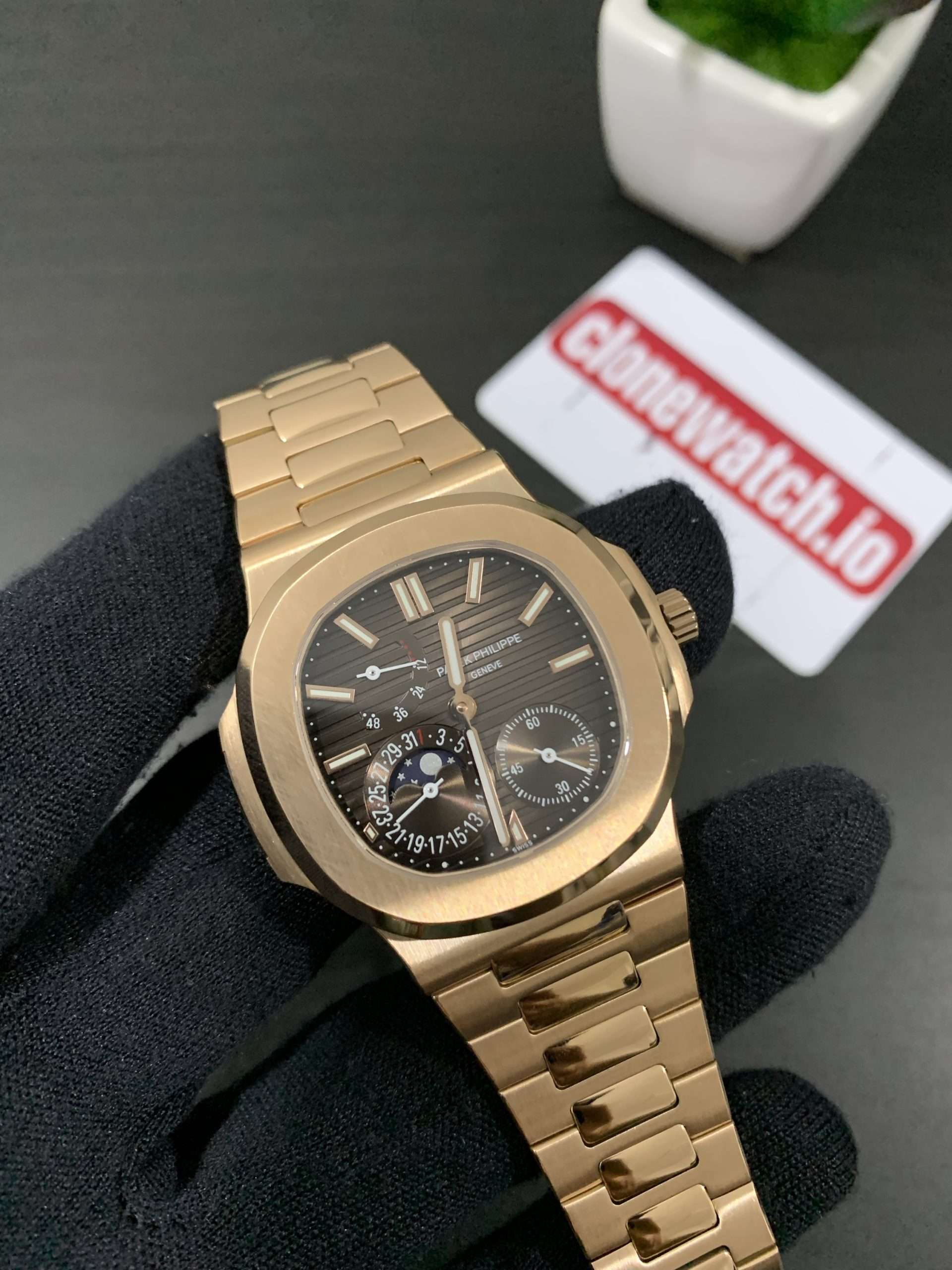 Patek Philippe Nautilus 5712/1R Rose Gold Chocolate Brown Dial