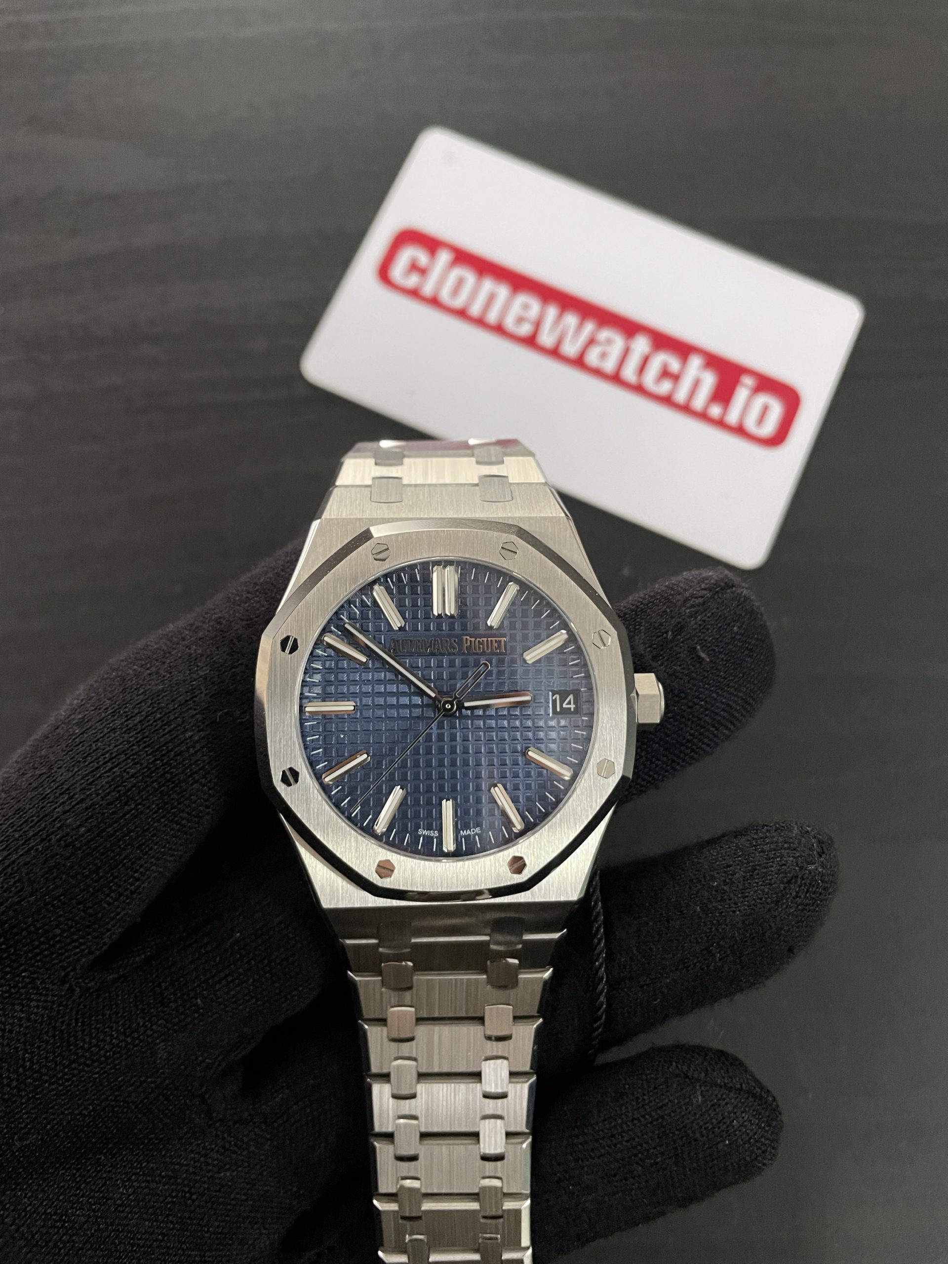 Best 1:1 Fake AP Replica Royal Oak 50th Anniversary Blue Dial