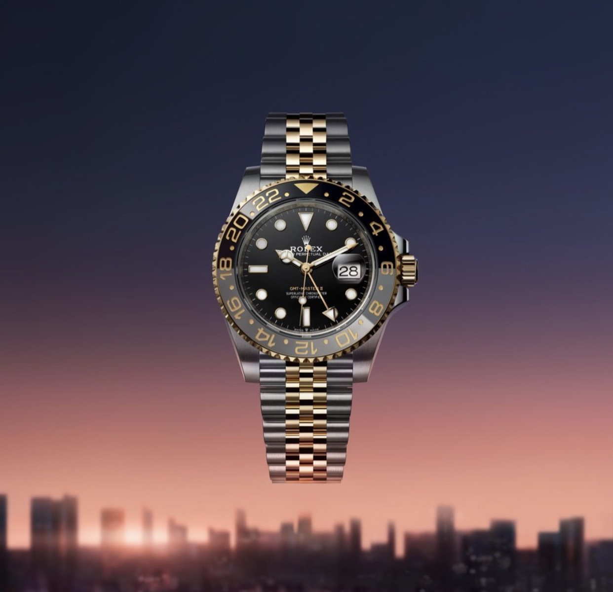 Rolex GMT Master II Replica 2023 Two Tone Jubilee With Black Dial