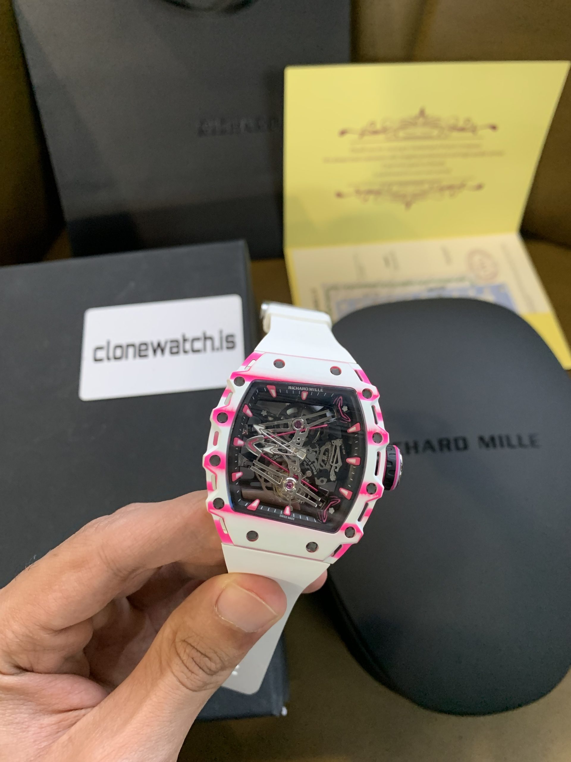 Superclone RM38-02 CA FQ Bubba Watson White And Pink Manual Winding ...